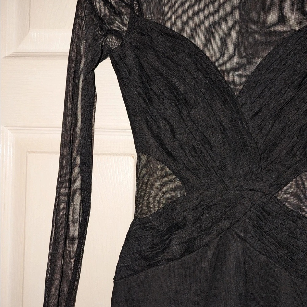 Elegant Black Long Sleeve Dress